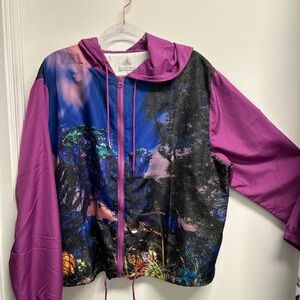 Pandora Purple and Multicolor Nature Print Jacket